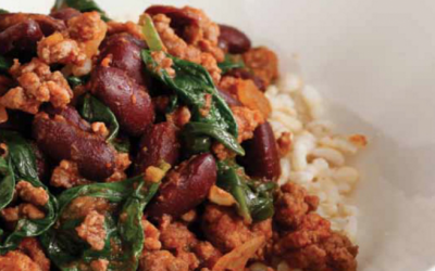 Red Beans, Spinach and Beef