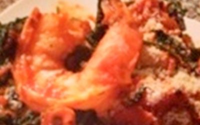 Sizzling Prawns with Wilted Spinach and Sun-Kissed Tomatoes