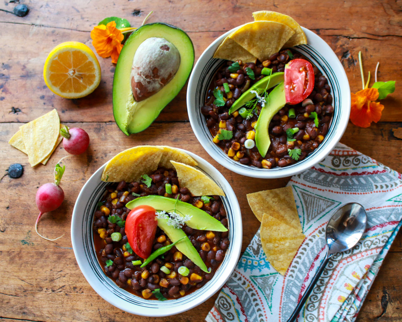 Black Bean Corn Chili - Tomato Wellness