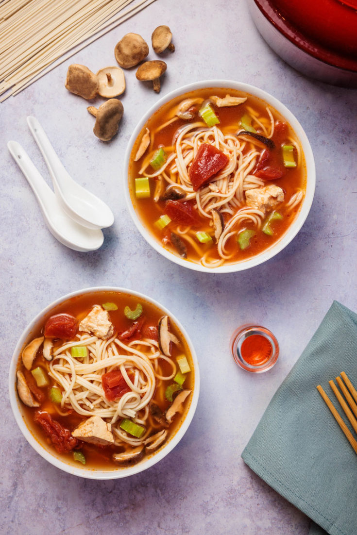 Chinese One Pot Tomato Noodle Soup